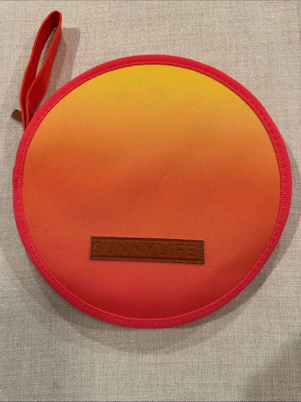 Sunnylife Round picnic set Wrist Pouch in Yellow-Orange-Red